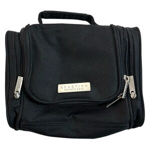 Kenneth Cole Reaction Toiletry Bag Travel Makeup Shaving Black Nylon Hanging
